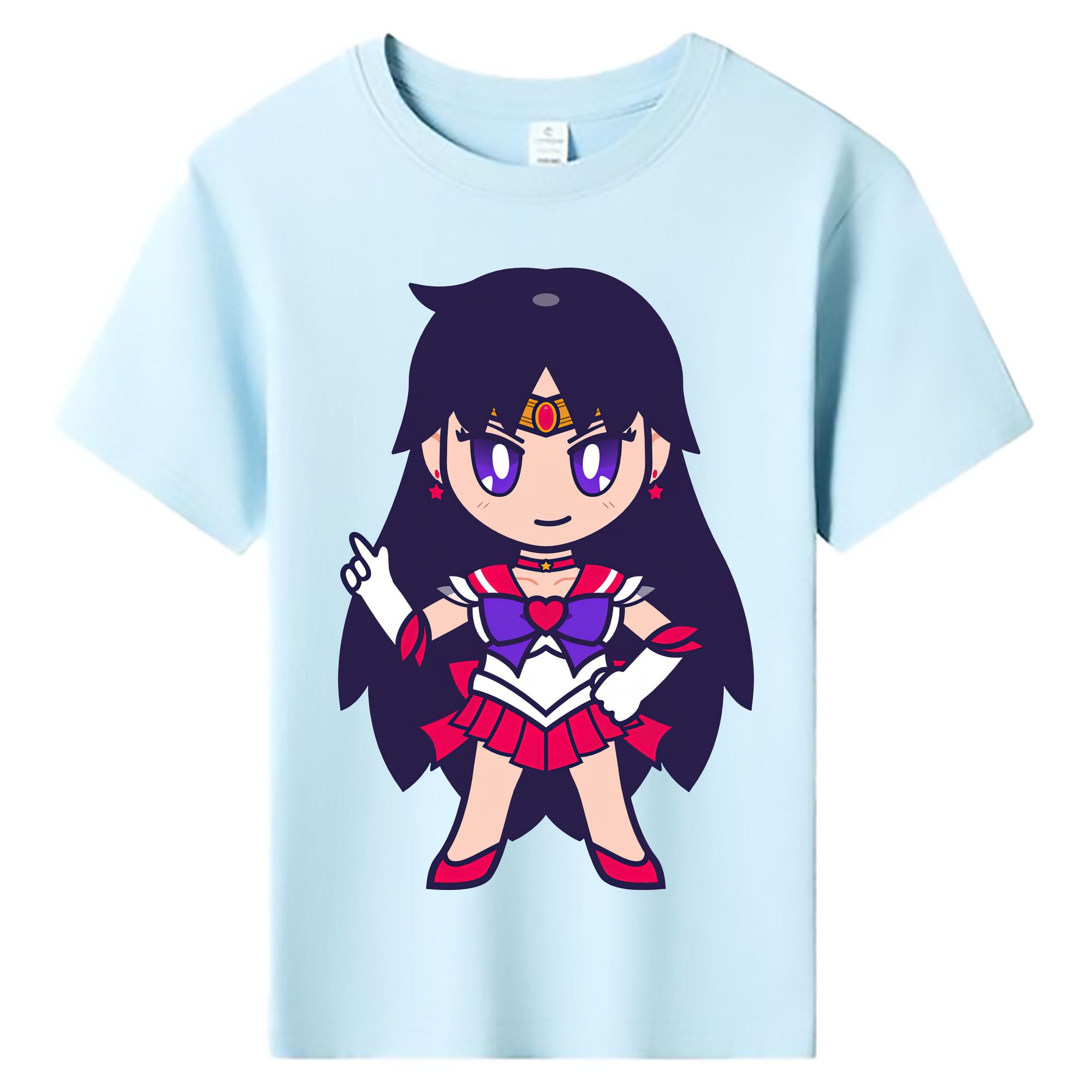 （画像用） 美少女戦士セーラームーン 火野レイ ひの レイ Sailor Moon Hino Rei （セーラーマーズ,Sailor Mars） 綿100％キッズTシャツ（フロントプリント）